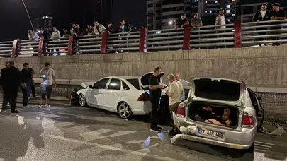 Kayseri Kocasinan'da zincirleme trafik kazası : 2 yaralı