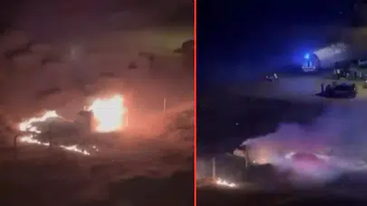 Elazığ’da otomobil yangını : Araçta büyük hasar oluştu
