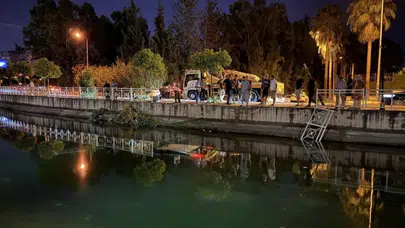 Adana'da otomobil dereye düştü : Sürücüyü vatandaşlar kurtardı