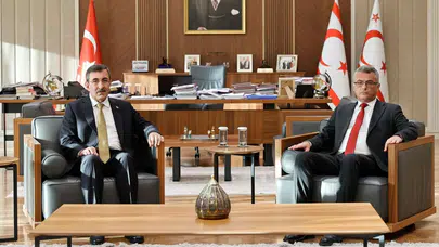 Cumhurbaşkanı Yardımcısı Yılmaz, KKTC Cumhurbaşkanı Erhürman ile görüştü