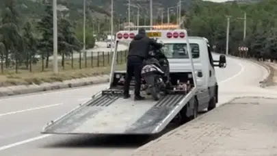 Burdur'da plakasız motosikletin şase ve motor numarasının kazındığı tespit edildi
