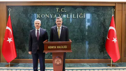 Cumhurbaşkanı Yardımcısı Cevdet Yılmaz Konya'da Valiliği ziyaret etti