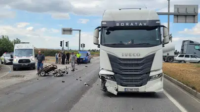 Manisa Salihli'de tır ile sepetli motosiklet çarpıştı: 1 ölü
