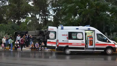 Hakkari Yüksekova’da servis minibüsü yoldan çıktı : 6 kişi yaralandı