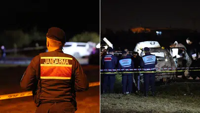 Manisa Akhisar'da Yanan Otomobilden Cansız Beden Çıktı