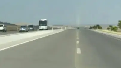 Konya-Aksaray yolunda trafik ihlali : Ters yönde giden sürücüye 90 bin lira ceza