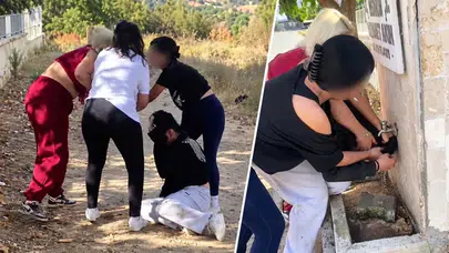 Denizli’de akran zorbalığı kamerada: Çeşme altında ıslatıp saçından sürüklediler