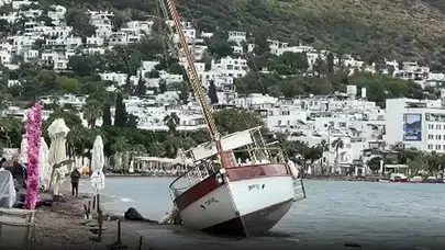 Bodrum'da Kuvvetli Fırtına ve Sağanak Etkili Oldu