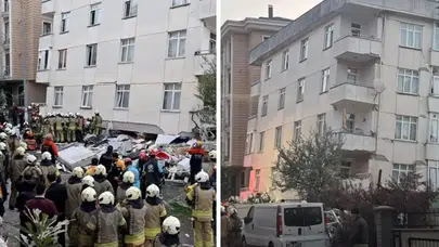 Maltepe'de bina çöktü : 1 kişi hayatını kaybetti