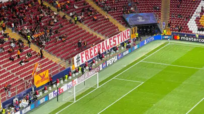 Galatasaray taraftarı Filistin halkını unutmadı