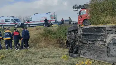 Adıyaman'da taksi şarampole devrildi: 5 kişi yaralandı