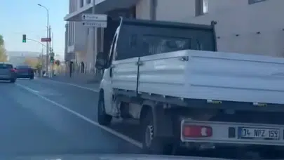İstanbul Pendik'te Trafikte Kamyonetli Maganda Dehşeti