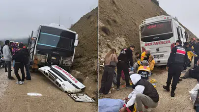 Antalya Korkuteli'nde Yolcu Midibüsü Şarampole Devrildi: 9 Yaralı