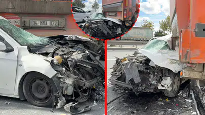 Arnavutköy'de Zincirleme Kaza: Otomobil Hurdaya Döndü