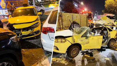 Beyoğlu'nda alkollü sürücü zincirleme kazaya neden oldu: 5 araç birbirine girdi, 3 kişi yaralandı