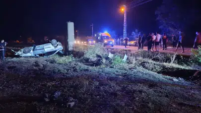 Osmaniye'de otomobil şarampole uçarak takla attı: 3 kişi yaralandı