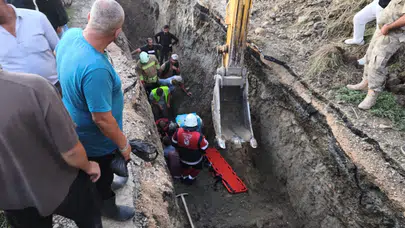 Hatay'da altyapı çalışmasında göçük