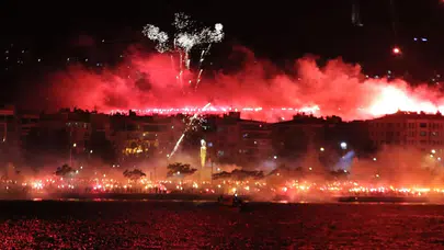 Göztepe'nin 101. yıl dönümü kutlamaları Güzelyalı Sahili'nde coşkuyla gerçekleşti