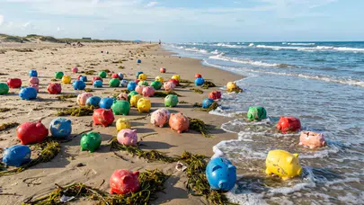 Teksas kıyılarında görülen gizemli plastik kumbaraların kaynağı nedir?