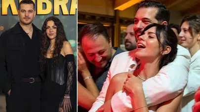 Çağatay Ulusoy ve Aslıhan Malbora'dan romantik kare : Düğünde aşka geldiler!