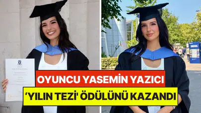 Oyuncu Yasemin Yazıcı, Liverpool Üniversitesi'nde 'Yılın Tezi' ödülünü kazandı