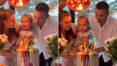 Aslı Enver'in kızı Elay 3 yaşına girdi