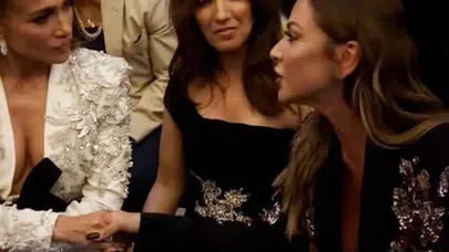 Hadise ve Jennifer Lopez Paris Moda Haftası'nda bir araya geldi