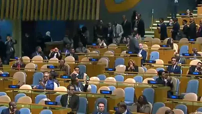 Yalanlarını kimse dinlemedi! Netanyahu BM'de boş salona konuştu