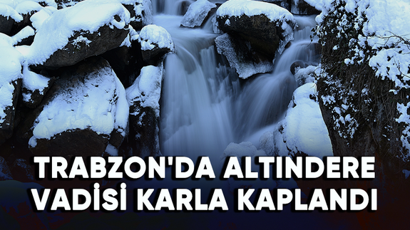Trabzon'da Altındere Vadisi karla kaplandı