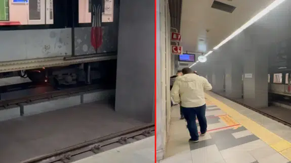 Mahmutbey metrosunda yangın paniği: Yolcular tahliye edildi!