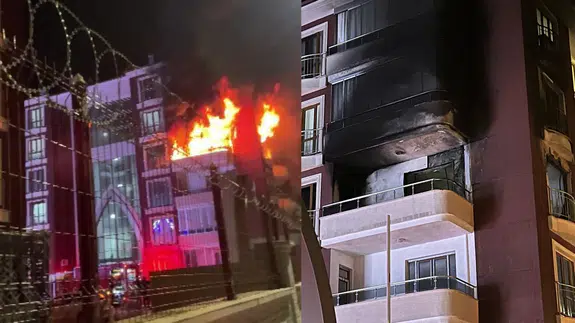 Konya'da apartman yangını korkuttu!