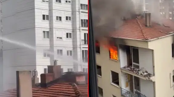 Kadıköy'de metruk binada korkutan yangın!