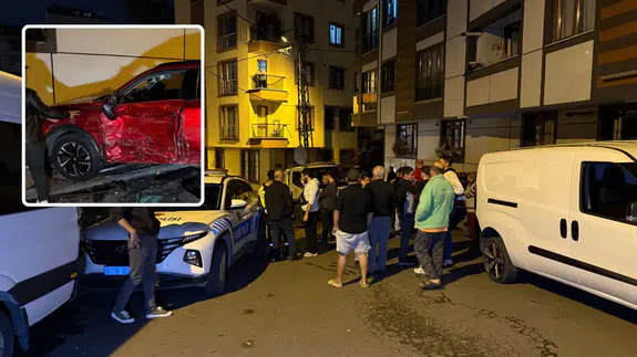 Eyüpsultan’da bir sürücü park halindeki 8 araca çarptı!