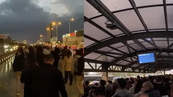 İstanbul'da metrobüs hattı durdu!