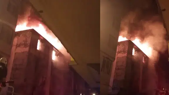 Gaziantep'te 4 katlı bina alev alev yandı!