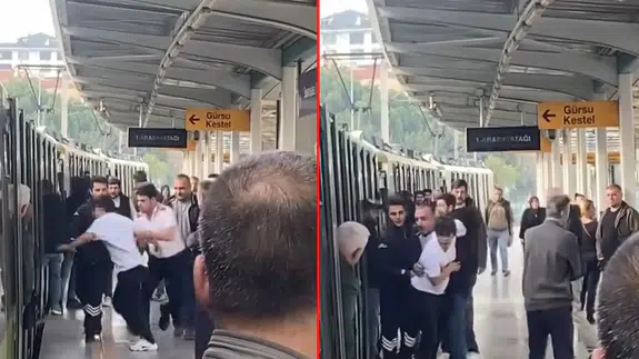 Bursa metroda koltuk tartışması: İşte o anlar!