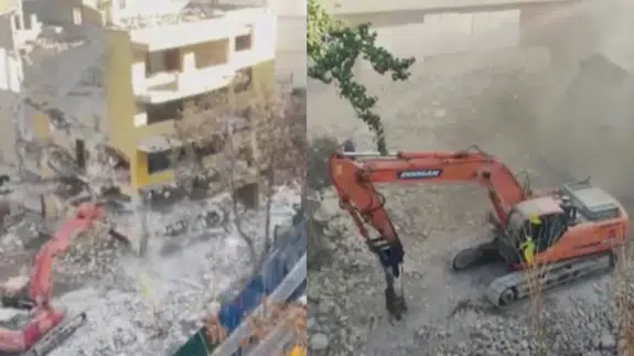 Ankara'da kontrollü yıkım kabusa döndü! Molozlar araçların üzerine yağdı