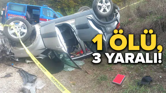 Sakarya'da korkunç kaza! Araç şarampole devrildi