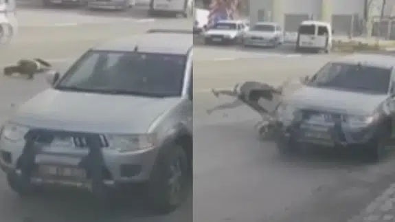 Hatay'da motosiklet ciple çarpıştı: İşte o anlar!