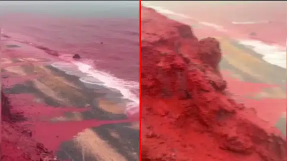 Kızıl Sahil yağmurların ardından kızıla büründü!