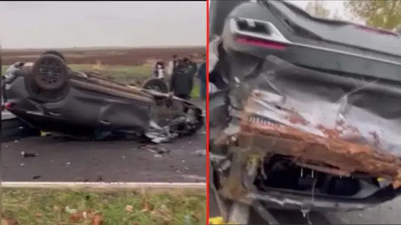 Diyarbakır’da havalimanı yolunda feci kaza: 1 yaralı