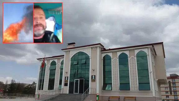 Kahramanmaraş'ta bir adam, belediye önünde kendini ateşe verdi