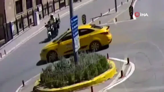 Amasya’da polis memuru kaza geçirdi! O anlar kamerada