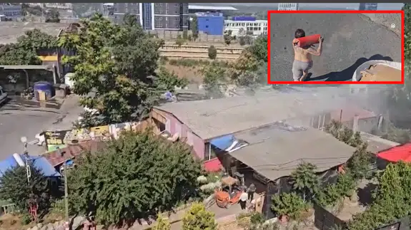 Sarıyer'de marangozhanede yangın: 1 yaralı!