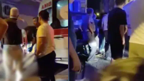 Küçükçekmece'de feci olay: Binadan başına beton düştü