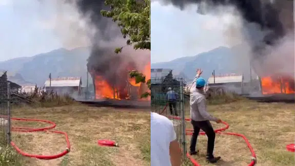Erzurum'da feci yangın! Ormanlık alandaki ev alevler içinde kaldı