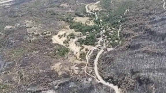 Karabük’te orman yangınlarının izleri havadan böyle görüntülendi