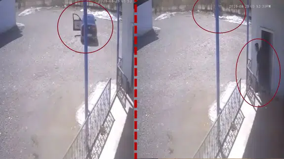 Diyarbakır’da el freni çekilmeyen bir otomobil duvara çarptı!