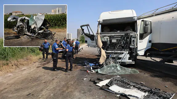 Tanker otomobile çarptı, kazadan kaçan kamyon devrildi: 2 kişi yaralandı!