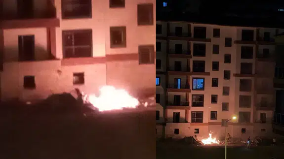 Edirne'de TOKİ şantiyesinde yangın!